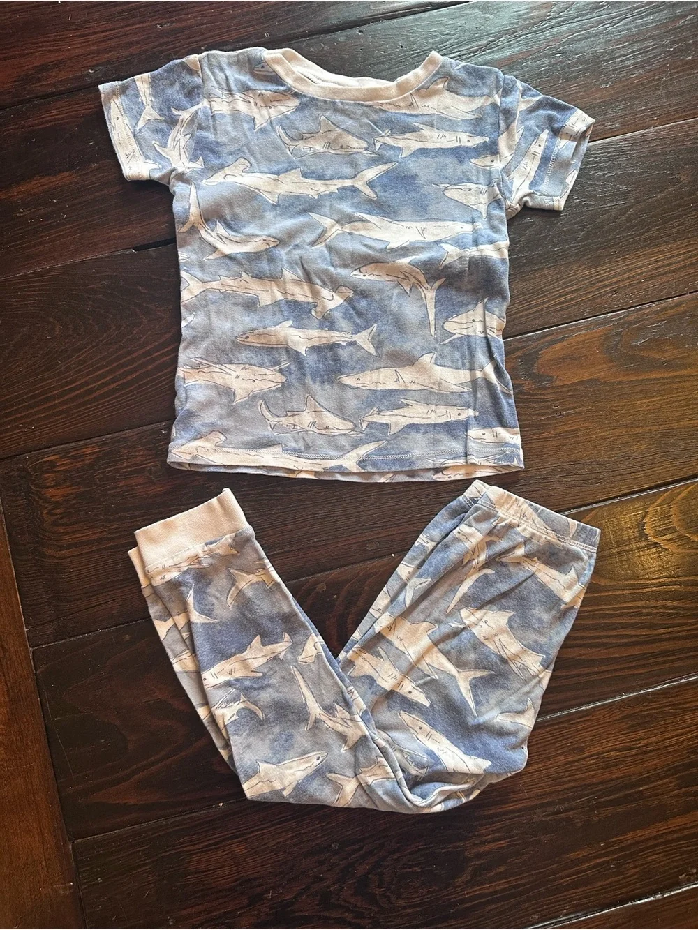 Kids Lot of 3 Soft Cotton Sleep Pajamas — Blue, Green, Gray